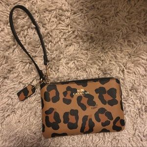 Coach Leopard Wristlet